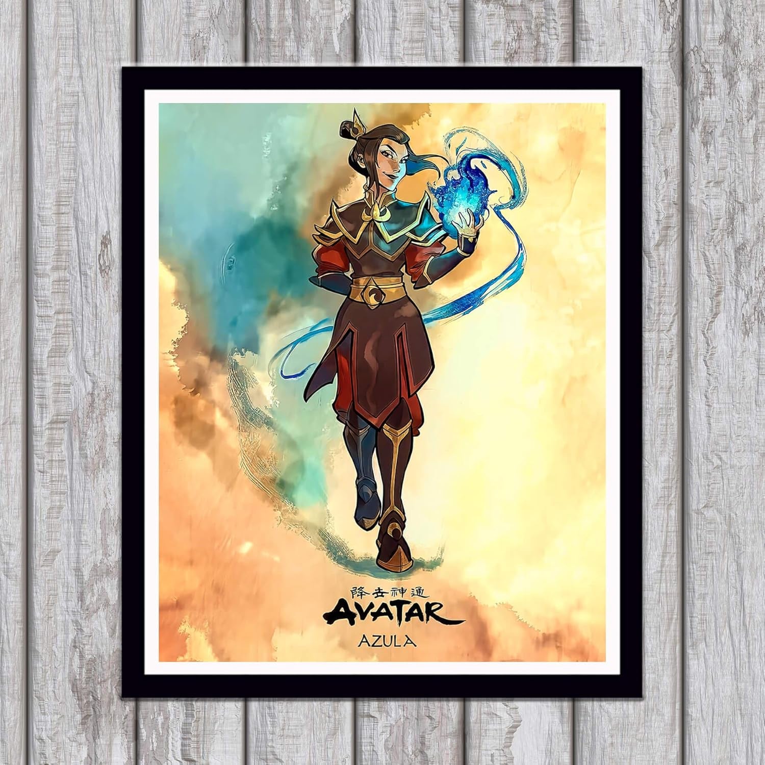 Canvas Wall Art for Bedroom Living Room Wall Decor Avatar Aang Iroh Japanese Anime 6 Pieces Poster Artwork Paintings for Bathroom Kitchen Decor，No Framed