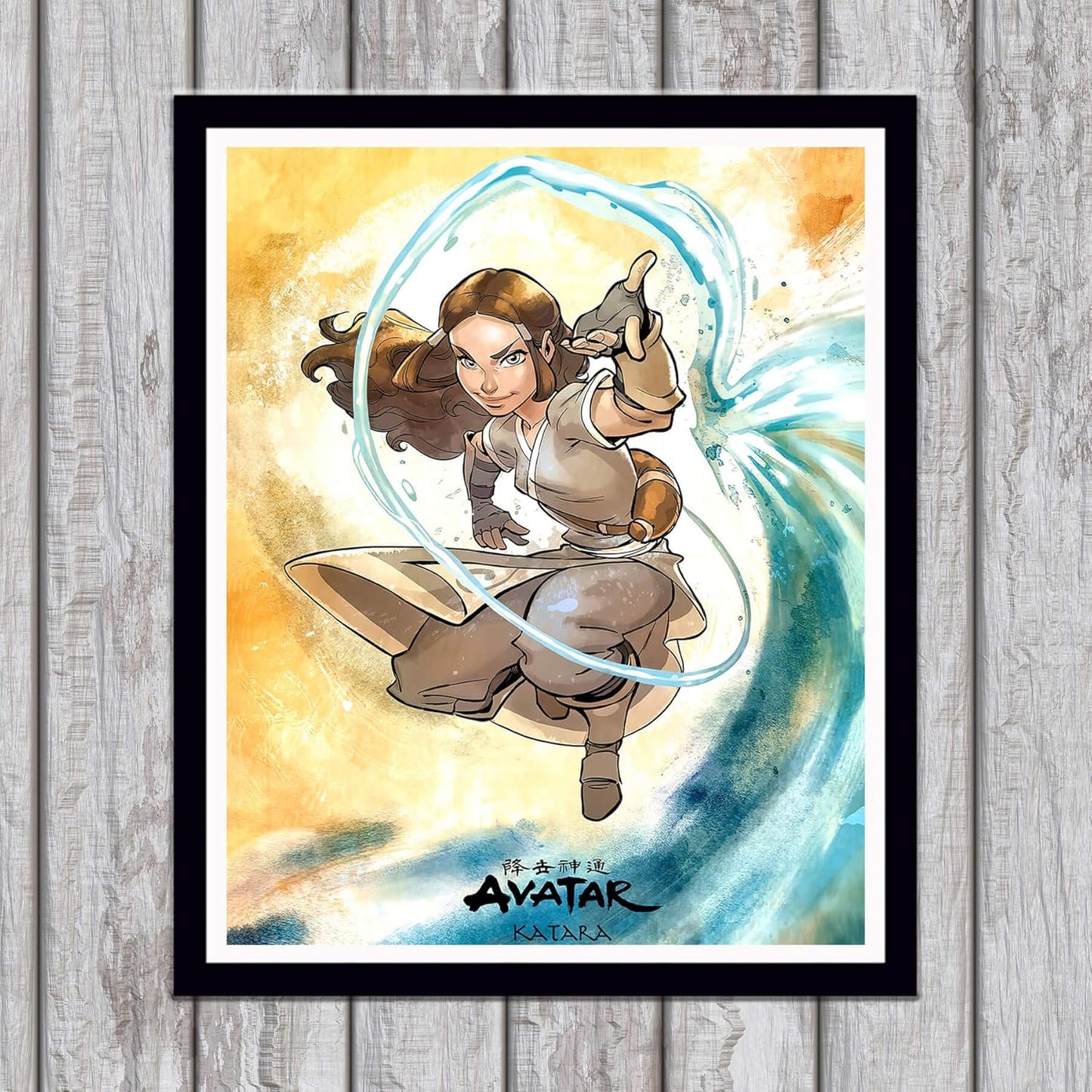 Canvas Wall Art for Bedroom Living Room Wall Decor Avatar Aang Iroh Japanese Anime 6 Pieces Poster Artwork Paintings for Bathroom Kitchen Decor，No Framed